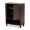Baxton Studio Rossin Modern Dark Brown Finished Wood 2-Door Entryway Shoe Storage Cabinet with Bottom Shelf 182-11687-Zoro - alternate 2